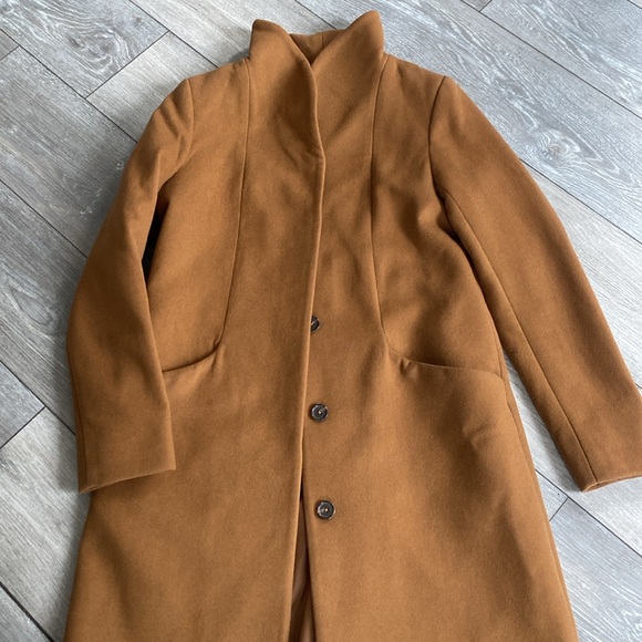 ARITZIA Wilfred Cocoon Camel Wool Cashmere Italy Coat - Picture 6 of 12